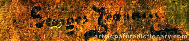 Authentic signature by Georges JEANNIN on artwork