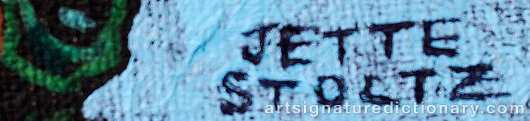 Signature by Gertrud Birgitta ‘Jette’ STOLTZ