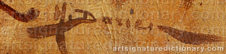 Authentic signature by Henri Gaston DARIEN on  artwork