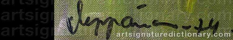 Authentic signature by Jaakko LEPPÄNEN on  artwork