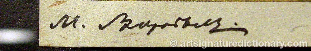 Authentic signature by Maxim Nikiforovich VOROBIOV on  artwork