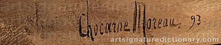 Authentic signature by Paul-Charles CHOCARNE-MOREAU on Painting/Watercolour artwork