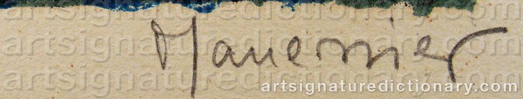 Signature by Alfred MANESSIER