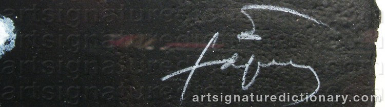Signature by Antoni TAPIES