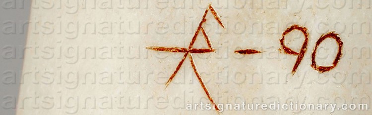 Authentic signature by Sven-Åke (Sami Artist) RISFJELL on Other artwork