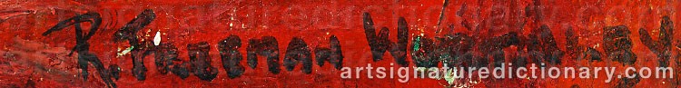 Authentic signature by R. Freeman WORTHLEY on  artwork