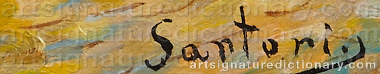 Authentic signature by Augusto SARTORI on  artwork