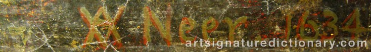 Authentic signature by Aert Van Der NEER on Painting/Watercolour artwork