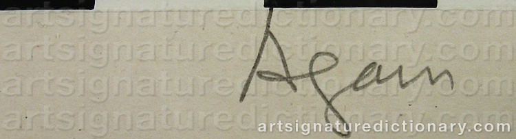 Signature by Yaacov AGAM