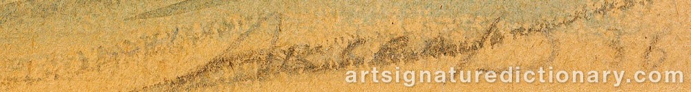 Authentic signature by Meier AKSELROD on  artwork