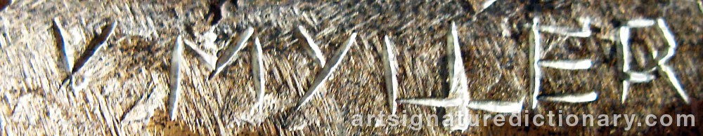 Authentic signature by Veikko MYLLER on artwork