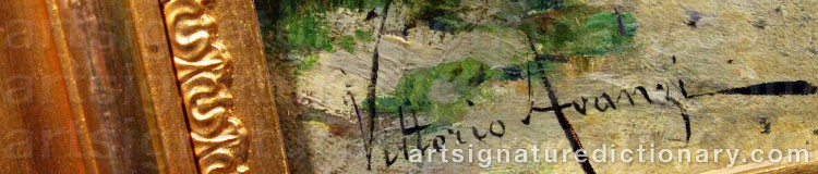 Authentic signature by Vittorio AVANZI on  artwork