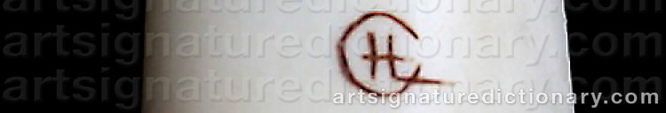 Authentic signature by Hans (Sami Artist) CARLSTEN on Other artwork