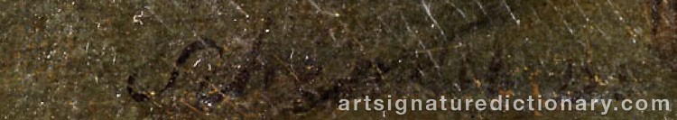 Authentic signature by Johann Eleazar SCHENAU on  artwork