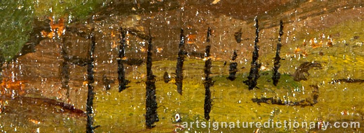 Authentic signature by Anna Althea HILLS on Painting/Watercolour artwork