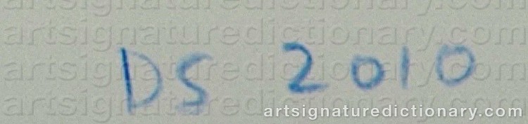 Authentic signature by David SHRIGLEY on Painting/Watercolour artwork