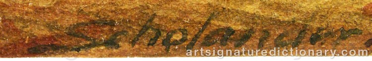 Signature by Fredrik Wilhelm SCHOLANDER