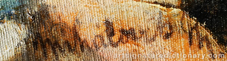 Authentic signature by Miklos MIHALOVITS on  artwork