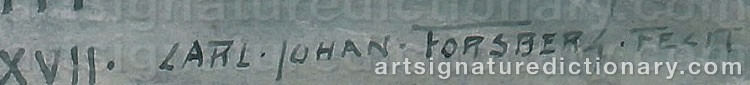 Signature by Carl Johan FORSBERG