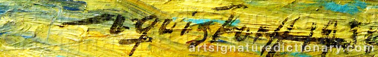 Authentic signature by Victor QVISTORFF on Painting/Watercolour artwork