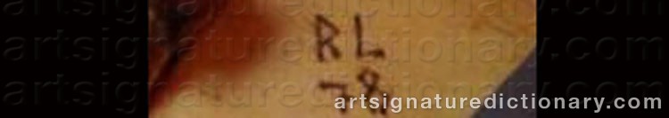 Authentic signature by Roland LUNDBERG on  artwork