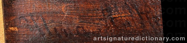 Authentic signature by Nina AHLSTEDT on  artwork