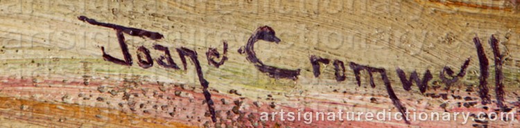 Authentic signature by Joane CROMWELL on Painting/Watercolour artwork