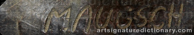 Authentic signature by Gyula MAUGSCH on  artwork