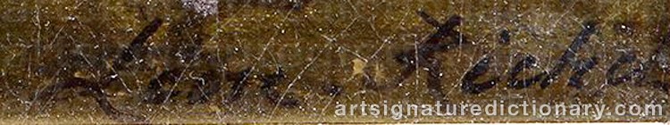 Authentic signature by Léon RICHET on Painting/Watercolour artwork