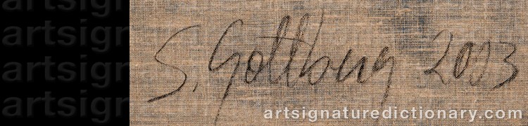 Authentic signature by Susanne GOTTBERG on  artwork