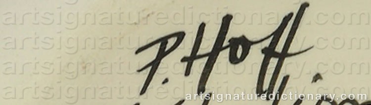 Authentic signature by Paul HOFF on  artwork