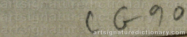 Authentic signature by Curro GONZALEZ on  artwork