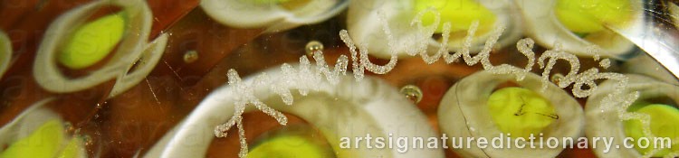 Authentic signature by Ann WÅHLSTRÖM on  artwork