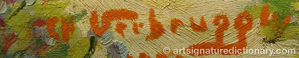 Authentic signature by Charles Henri VERBRUGGHE on  artwork