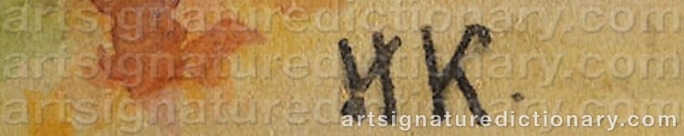 Authentic signature by Ivan Vasilievitch KLIUN on artwork