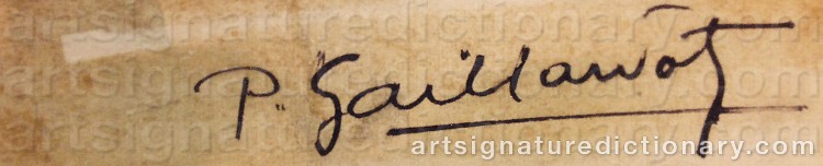 Authentic signature by Pierre GAILLARDOT on Painting/Watercolour artwork