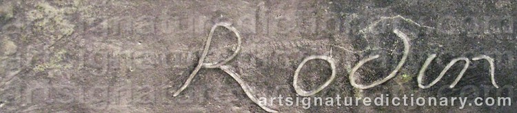 Signature by Auguste RODIN