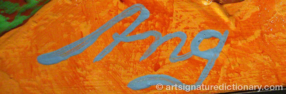 Authentic signature by Arne NORBERG on  artwork