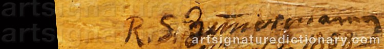 Authentic signature by Reinhard Sebastian ZIMMERMANN on  artwork