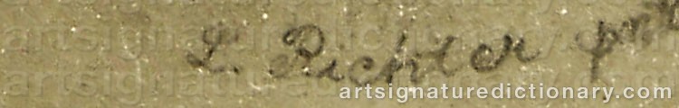 Authentic signature by Ludwig RICHTER on  artwork
