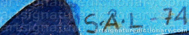 Authentic signature by Stig Åke ‘S-Å-L’ LUND on  artwork
