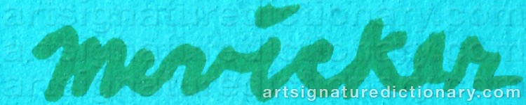 Authentic signature by Jay Jesse MCVICKER on  artwork