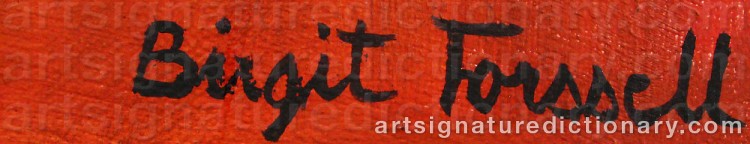 Signature by Birgit FORSSELL