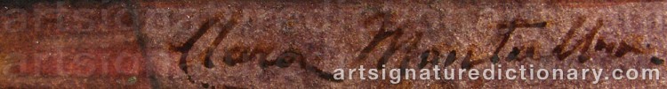 Authentic signature by Clara MONTALBA on artwork