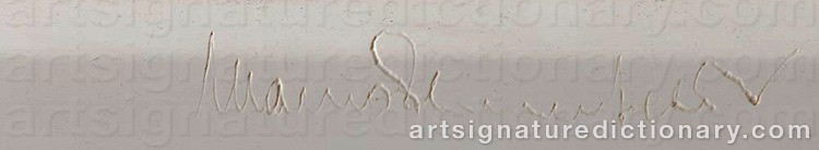 Authentic signature by Mauro PERUCCHETTI on  artwork