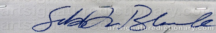 Authentic signature by Sebastian BLANCK on artwork