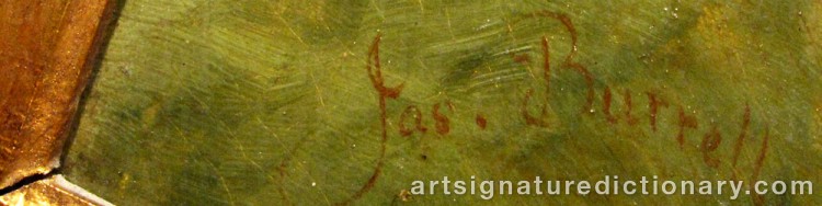 Authentic signature by James BURRELL on  artwork