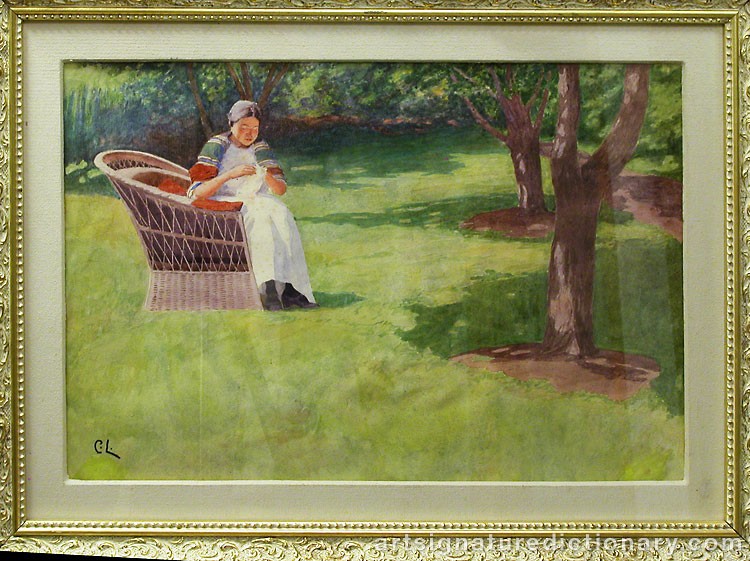 Close-up details showing Carl LARSSON signature forgery characteristics