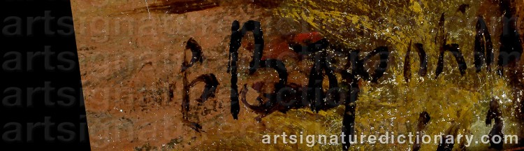 Authentic signature by Vassili Egorovich VORONKOV on  artwork