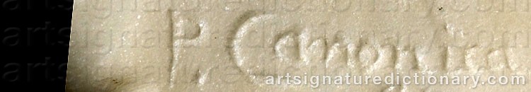 Authentic signature by Pietro CANONICA on  artwork